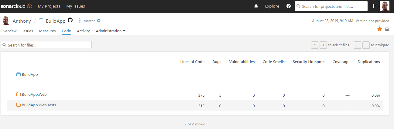 SonarQube Project Summary